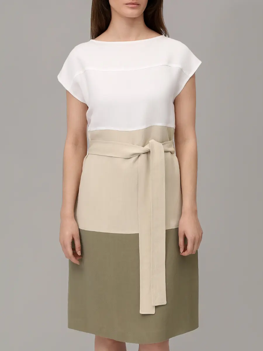 Платье из вискозы и льна