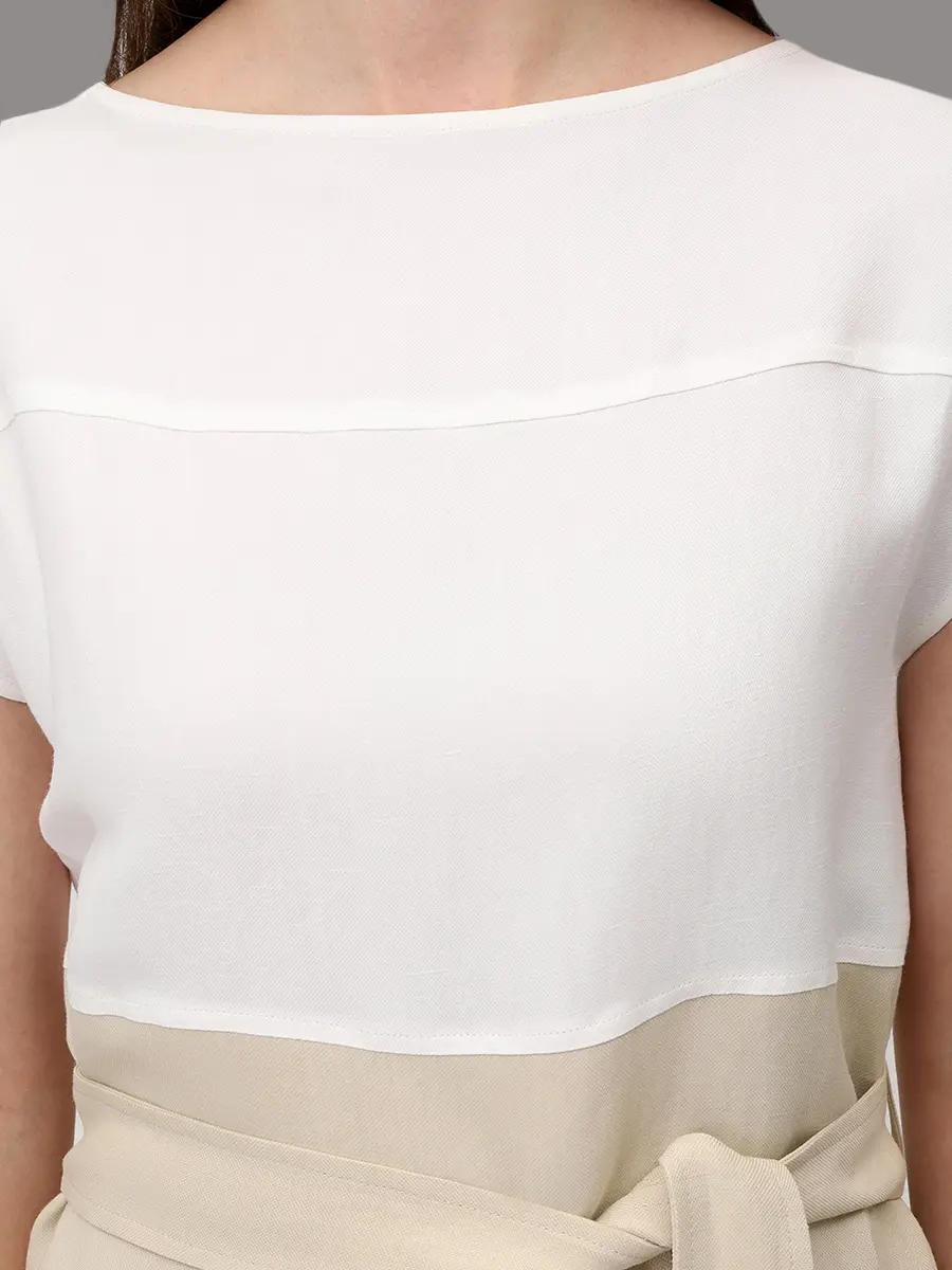 Платье из вискозы и льна