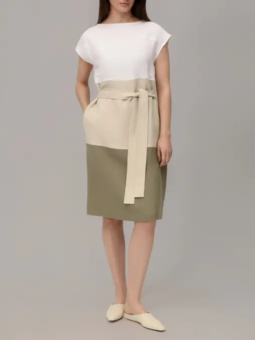 Платье из вискозы и льна ANTONELLI FIRENZE