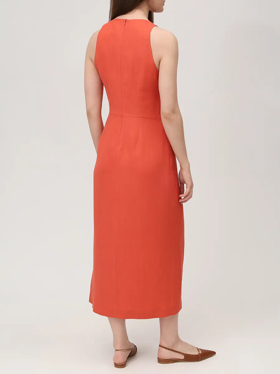 Платье из вискозы и льна