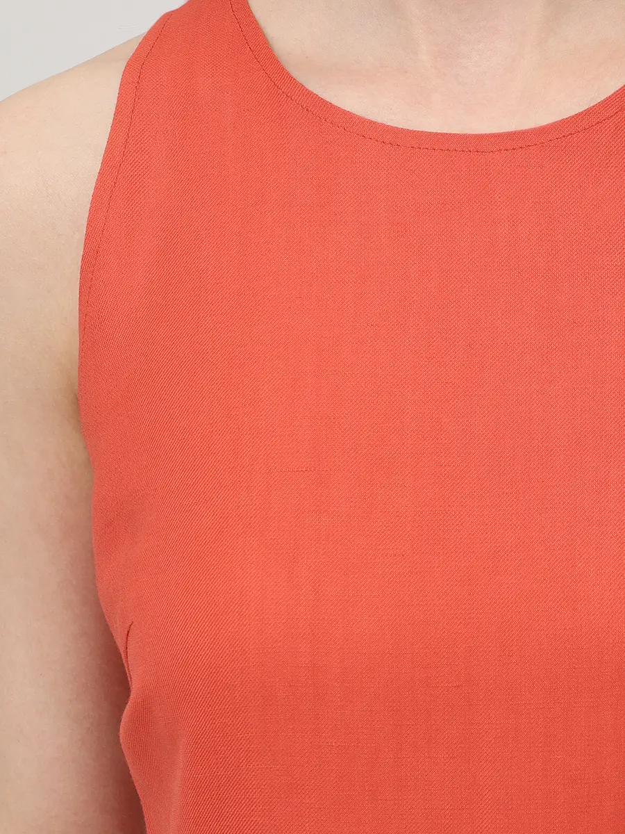 Платье из вискозы и льна