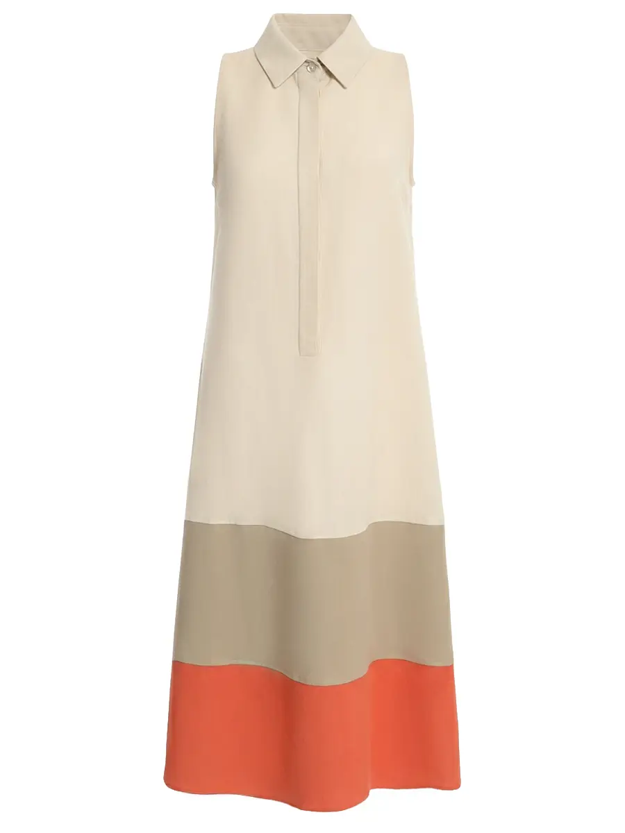 Платье из вискозы и льна