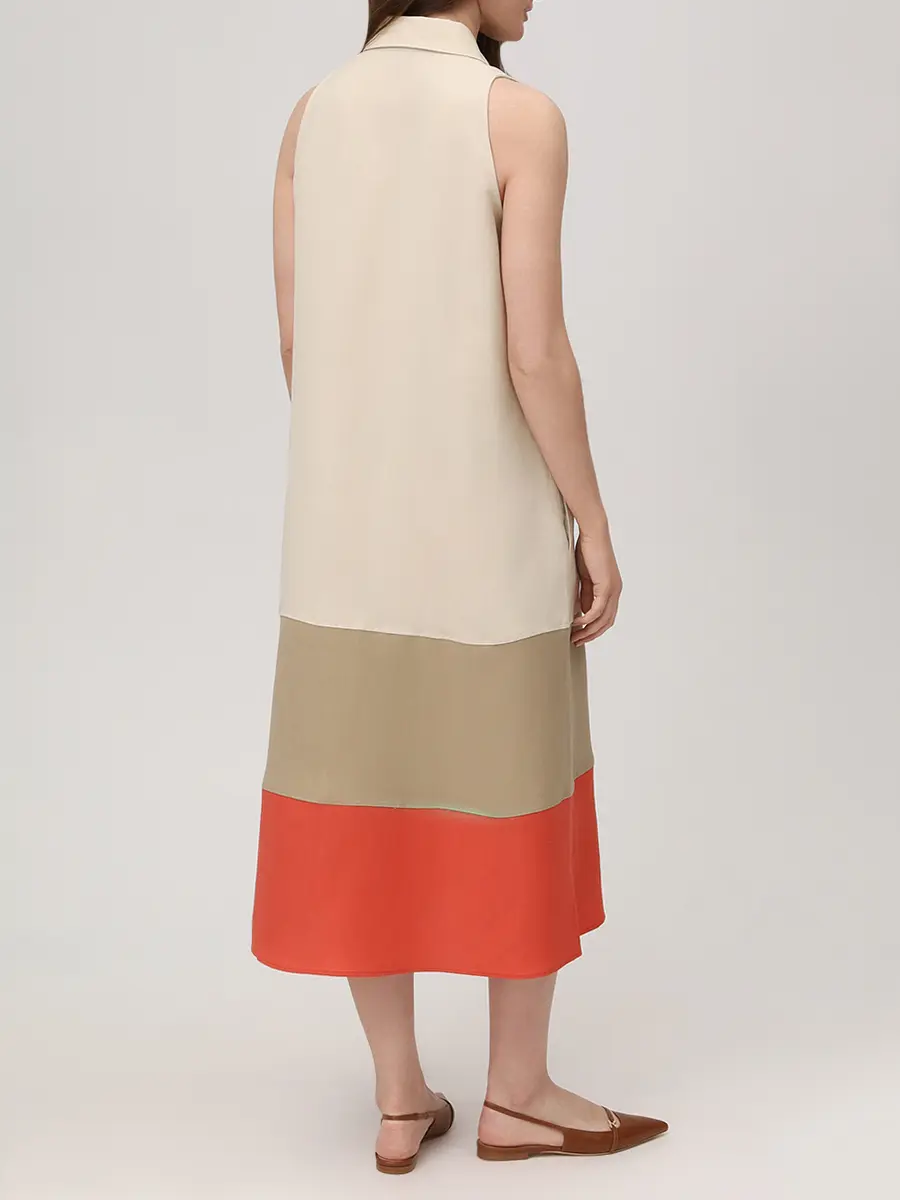 Платье из вискозы и льна