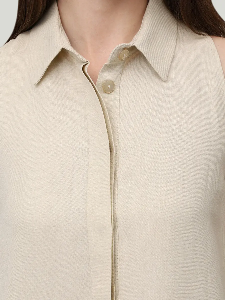 Платье из вискозы и льна