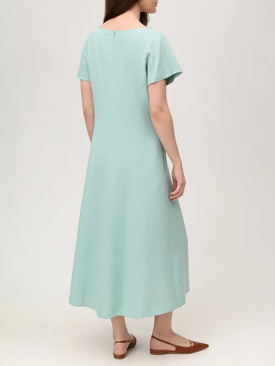 Платье из вискозы и льна