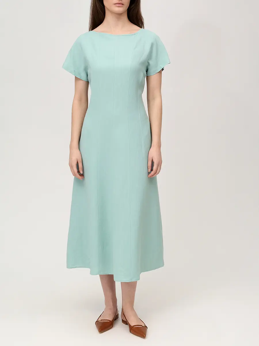 Платье из вискозы и льна