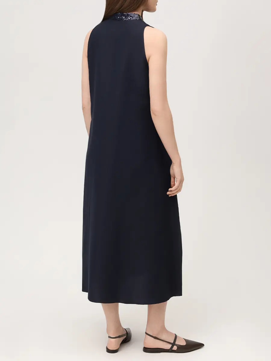 Платье из вискозы и льна