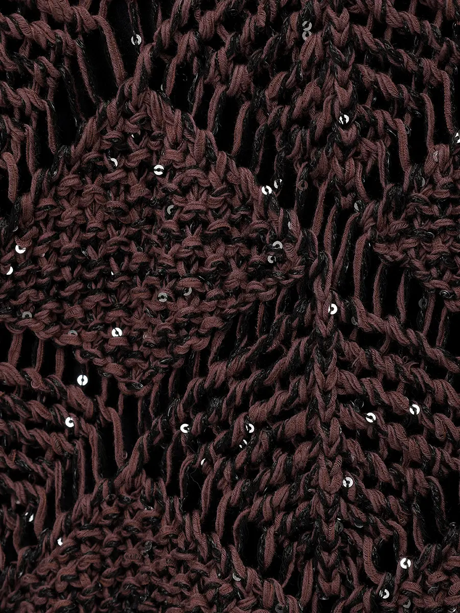 Джемпер хлопковый с пайетками