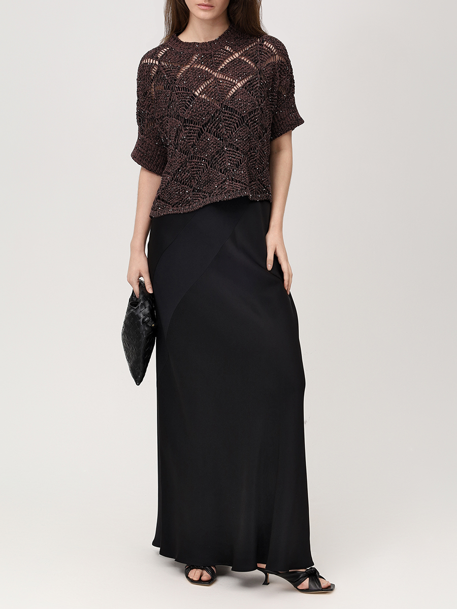 Джемпер хлопковый с пайетками