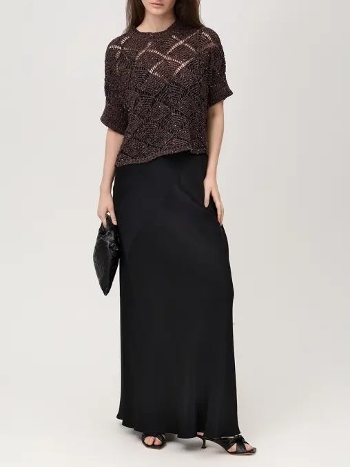 Джемпер хлопковый с пайетками ANTONELLI FIRENZE