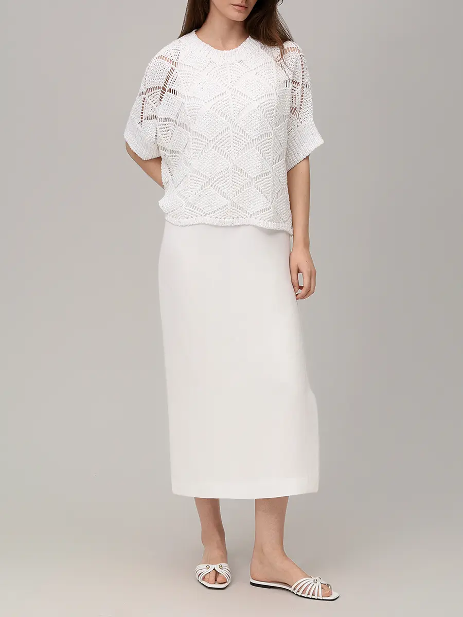 Джемпер хлопковый с пайетками