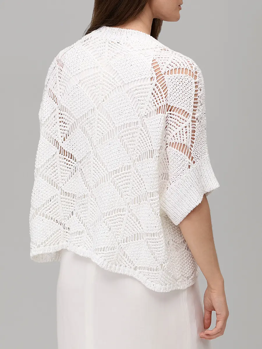 Джемпер хлопковый с пайетками