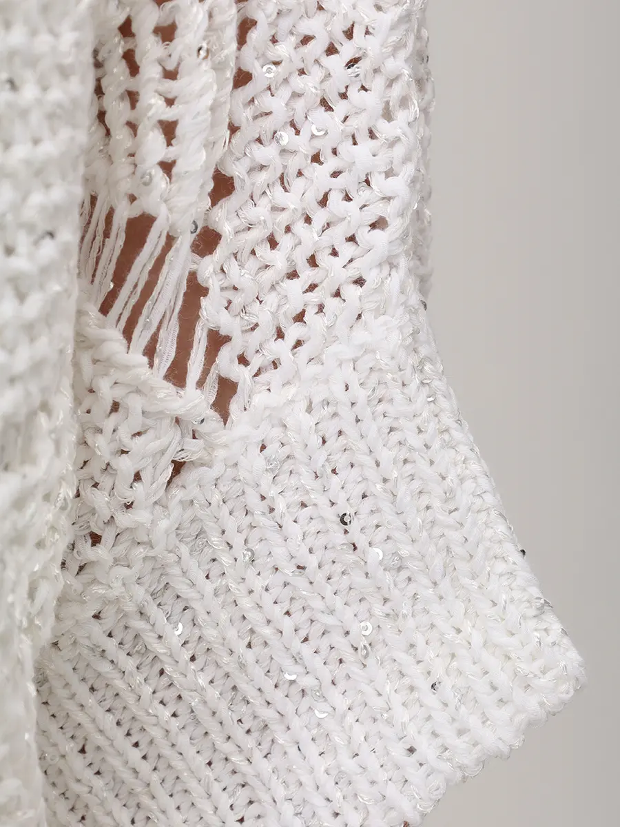 Джемпер хлопковый с пайетками