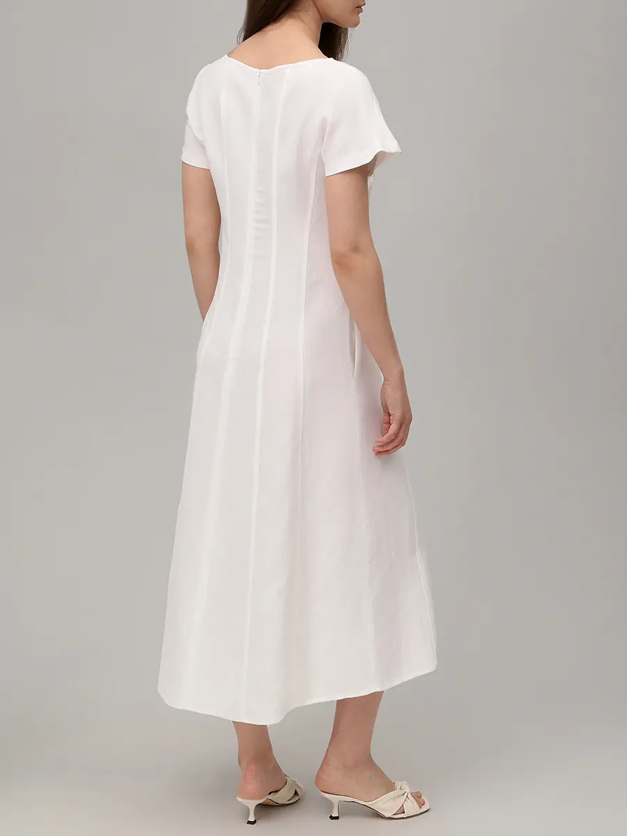 Платье из вискозы и льна