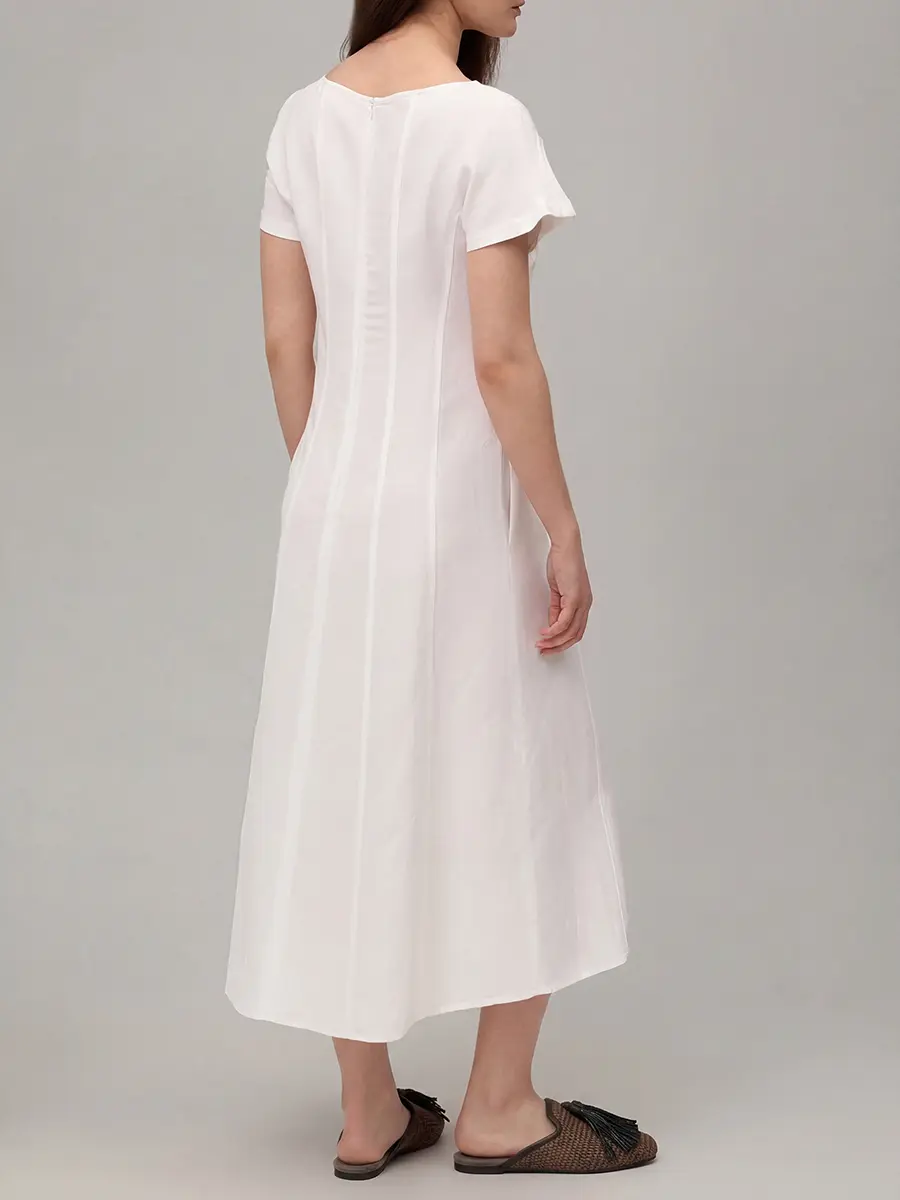 Платье из вискозы и льна