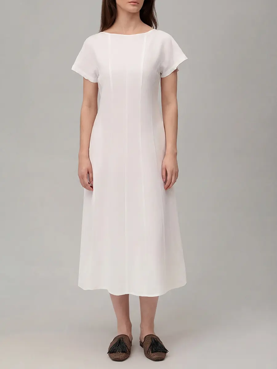 Платье из вискозы и льна