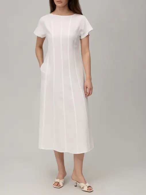 Платье из вискозы и льна ANTONELLI FIRENZE