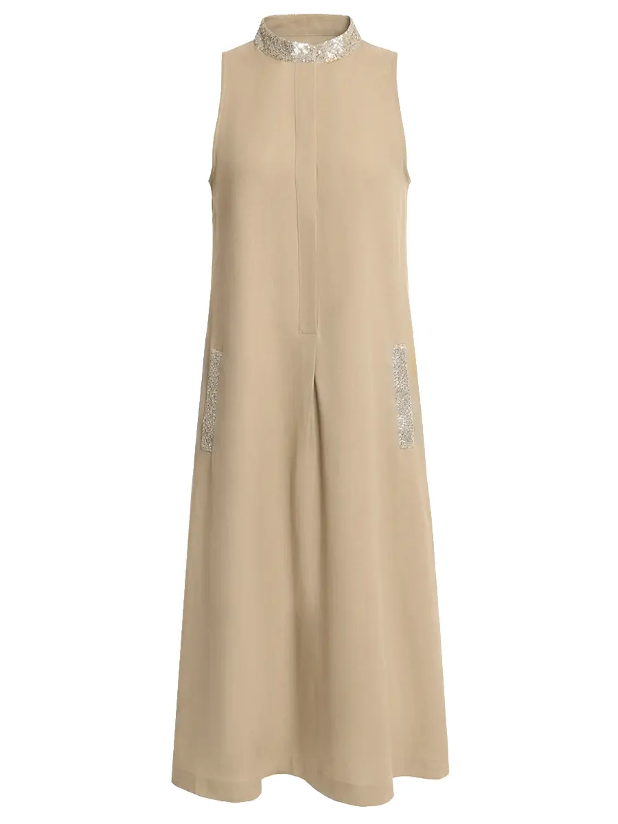 Платье из вискозы и льна