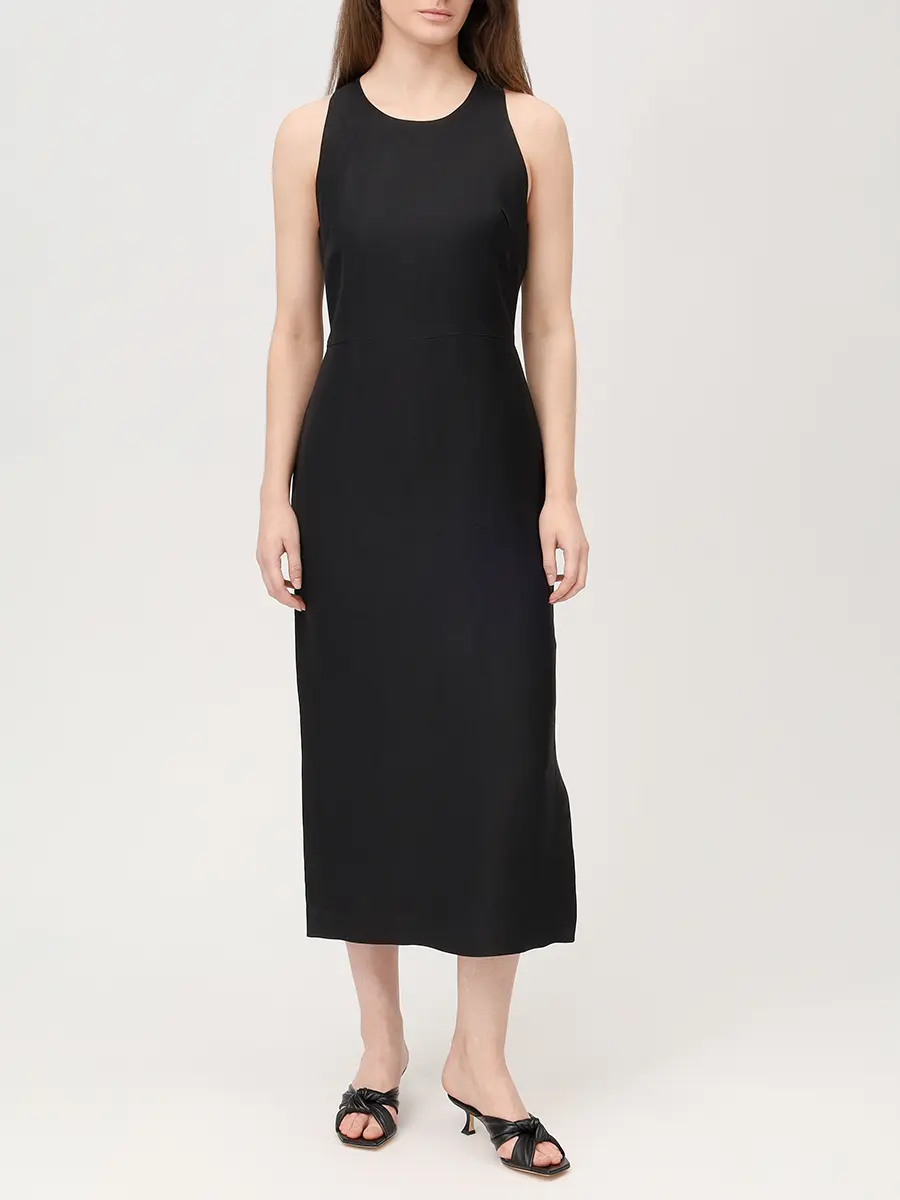 Платье из вискозы и льна