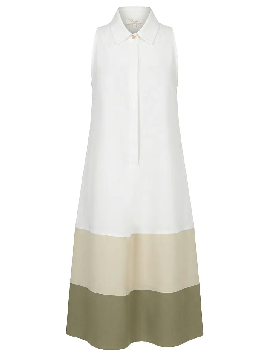 Платье из вискозы и льна