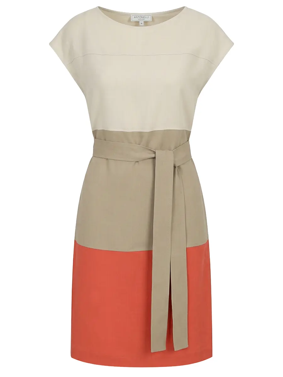 Платье из вискозы и льна