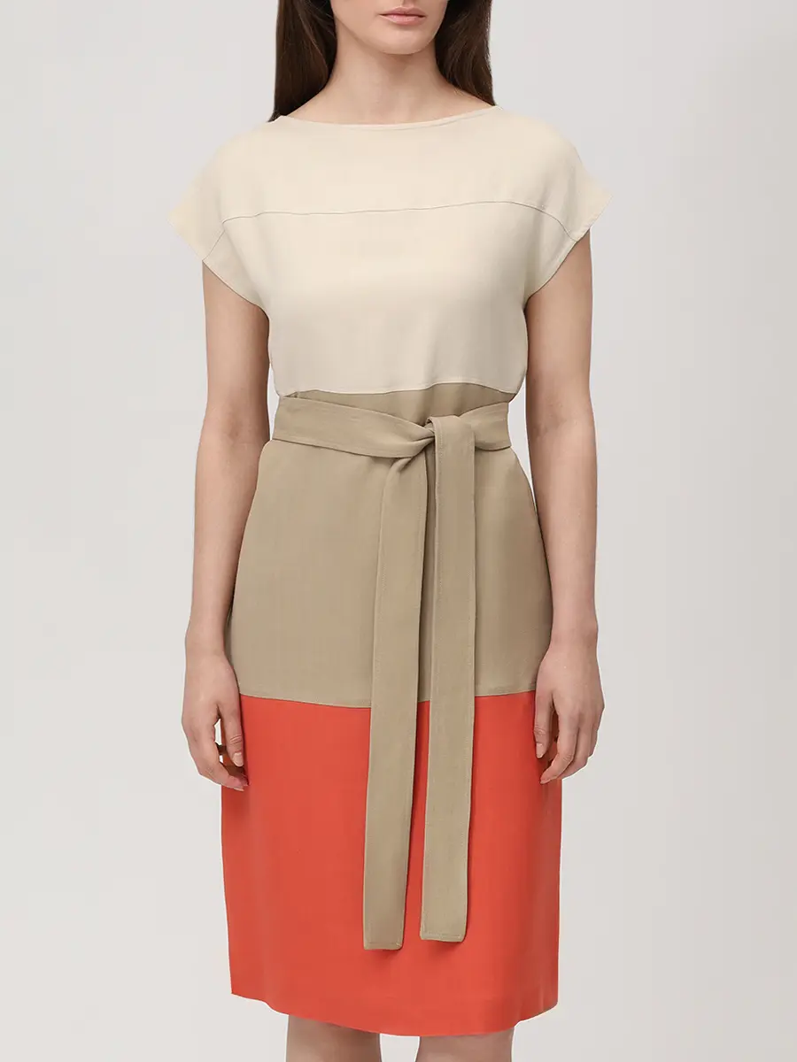 Платье из вискозы и льна