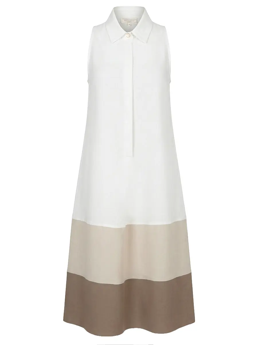 Платье из вискозы и льна