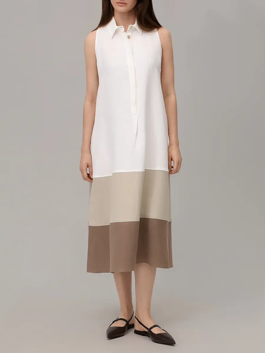 Платье из вискозы и льна