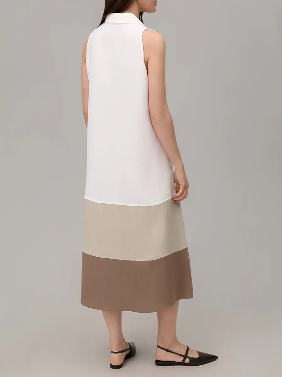 Платье из вискозы и льна