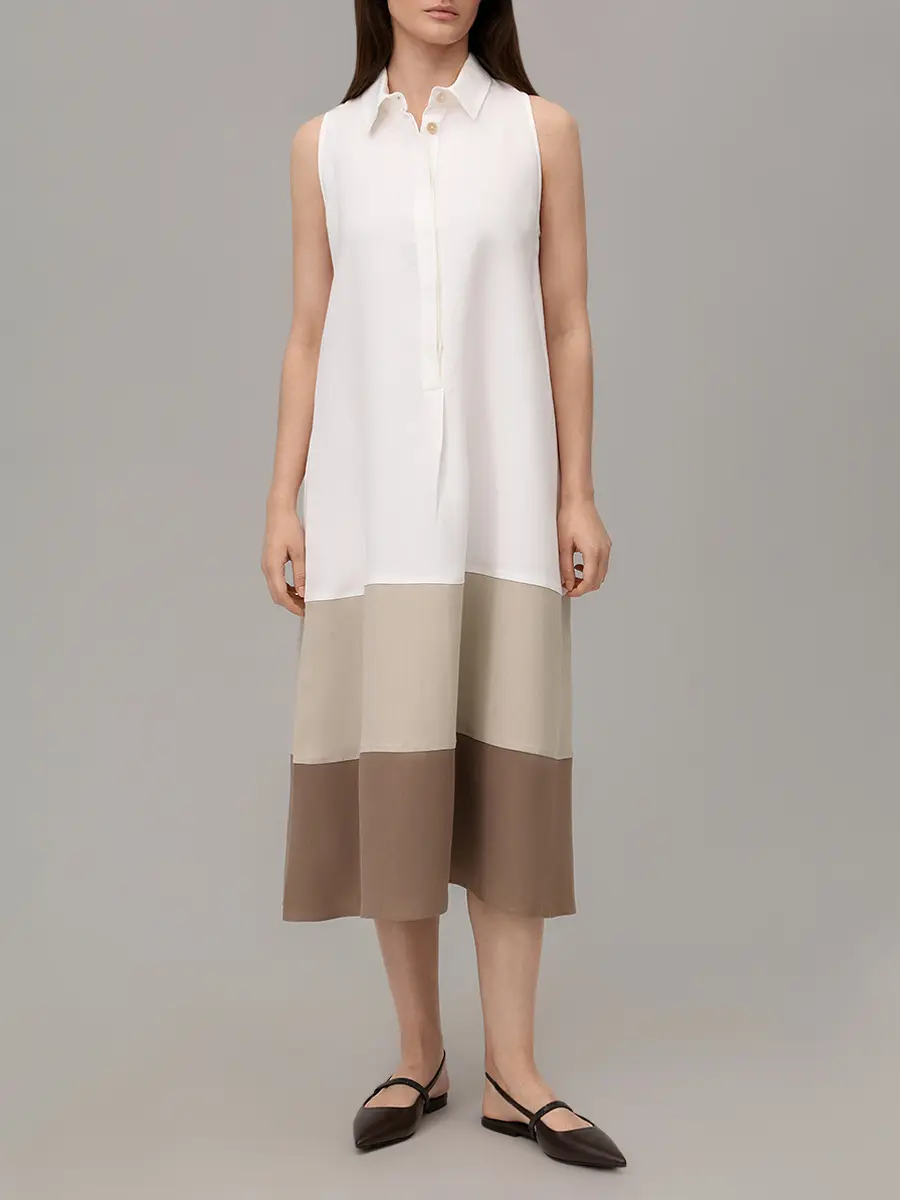 Платье из вискозы и льна