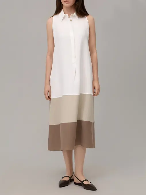 Платье из вискозы и льна ANTONELLI FIRENZE