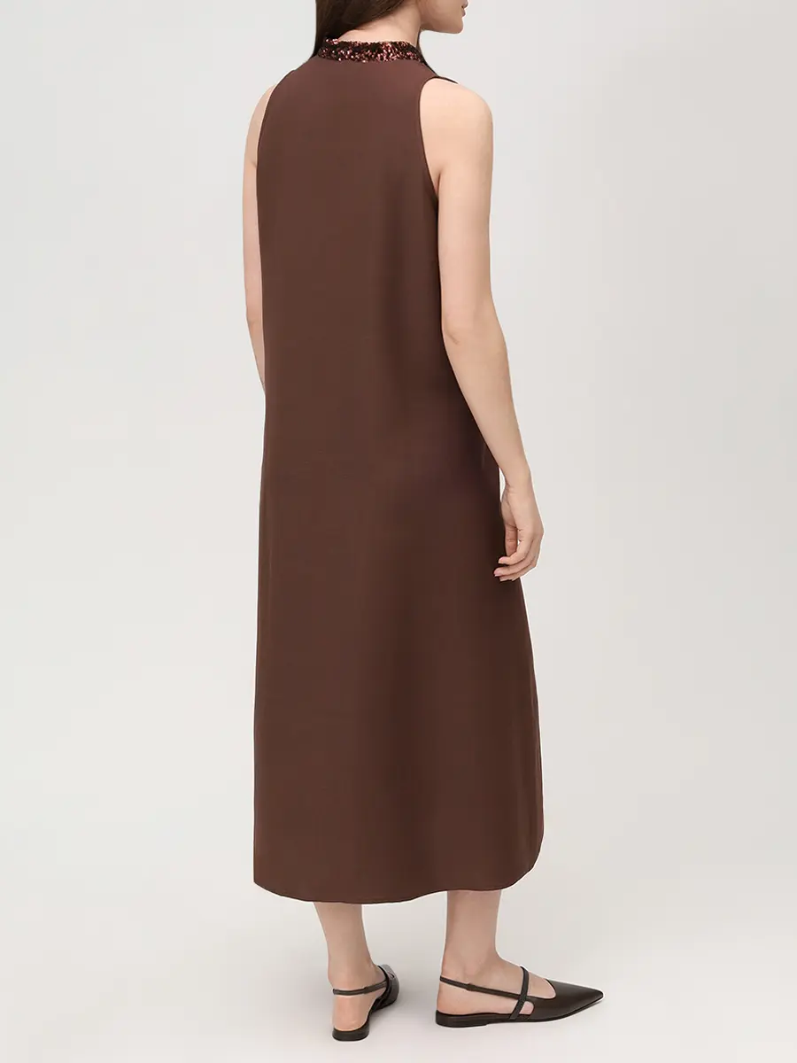 Платье из вискозы и льна