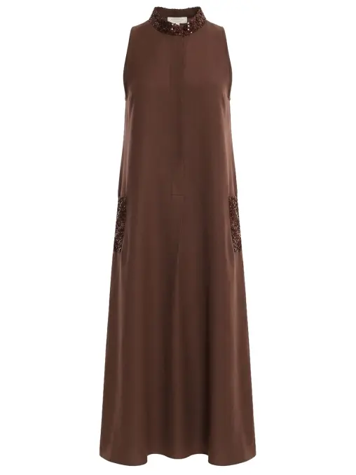 Платье из вискозы и льна ANTONELLI FIRENZE