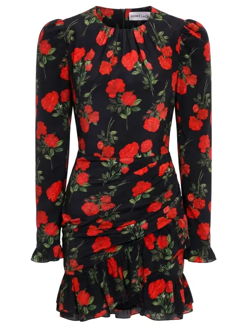 Платье шелковое ROSES AND LACE