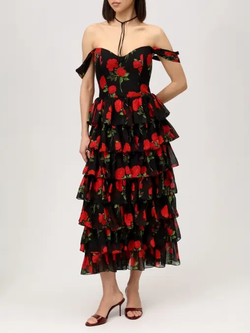 Платье шифоновое ROSES AND LACE