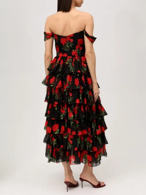 Платье шифоновое ROSES AND LACE