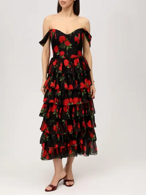 Платье шифоновое ROSES AND LACE
