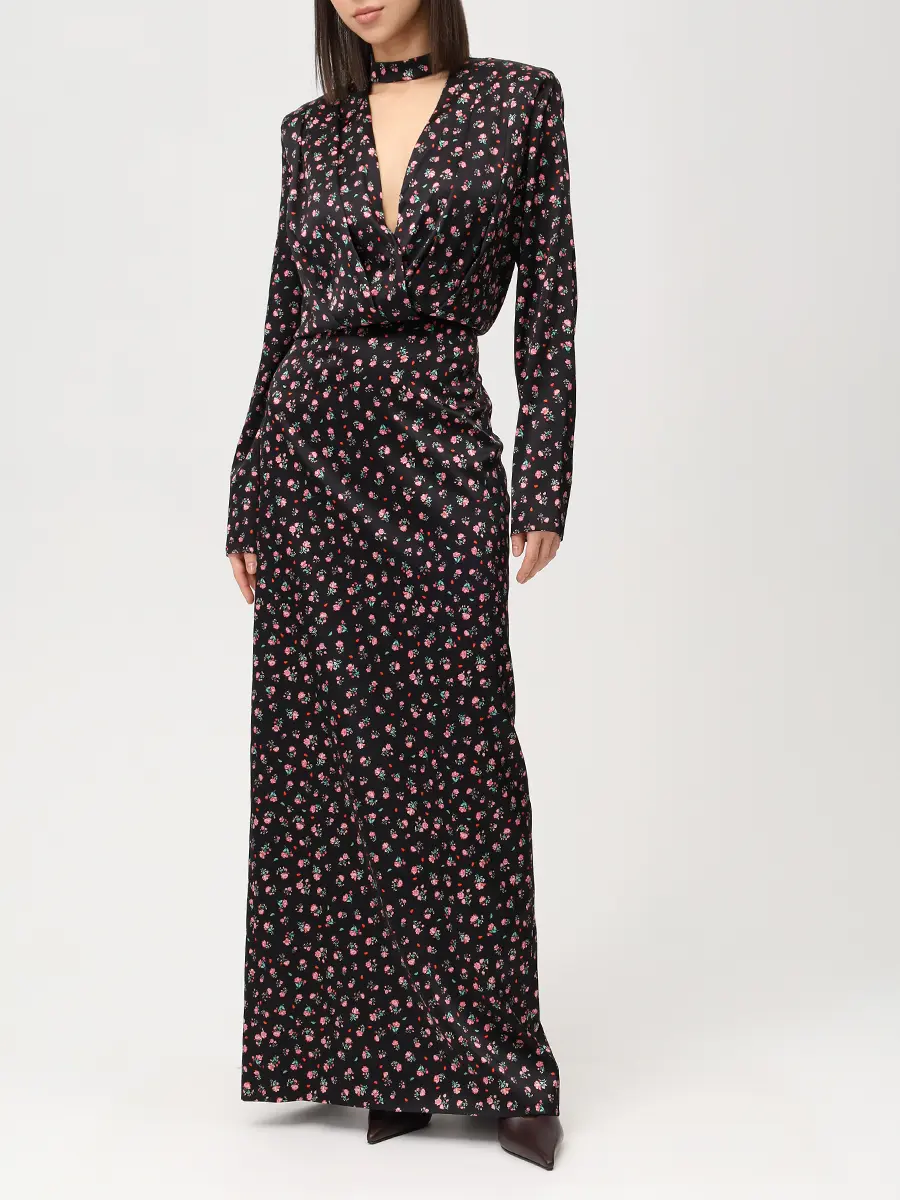 Платье атласное