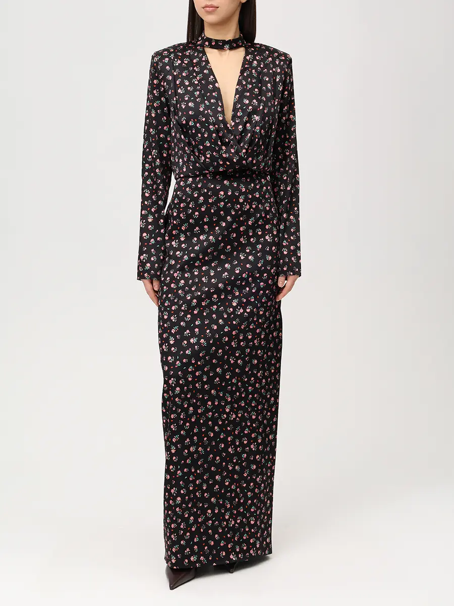 Платье атласное