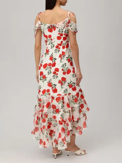 Платье шелковое ROSES AND LACE