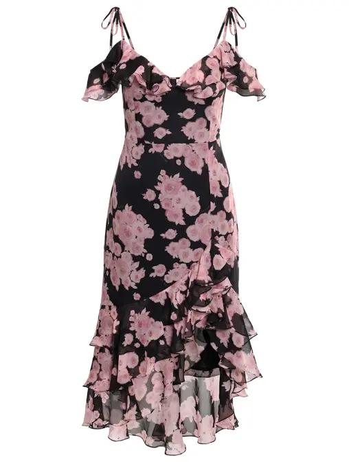 Платье шелковое ROSES AND LACE