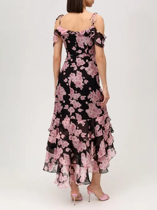 Платье шелковое ROSES AND LACE