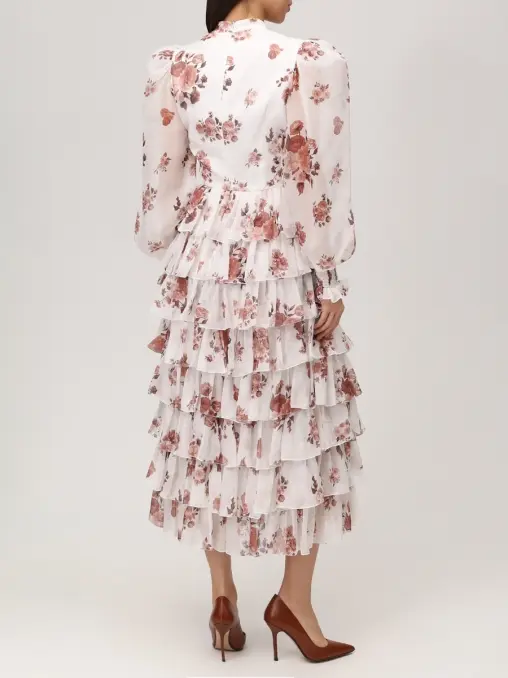 Платье шелковое ROSES AND LACE