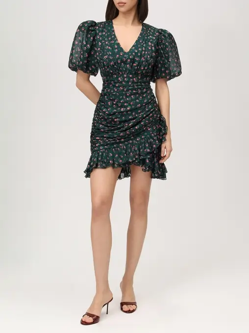 Платье шелковое ROSES AND LACE