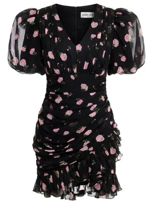 Платье шелковое ROSES AND LACE