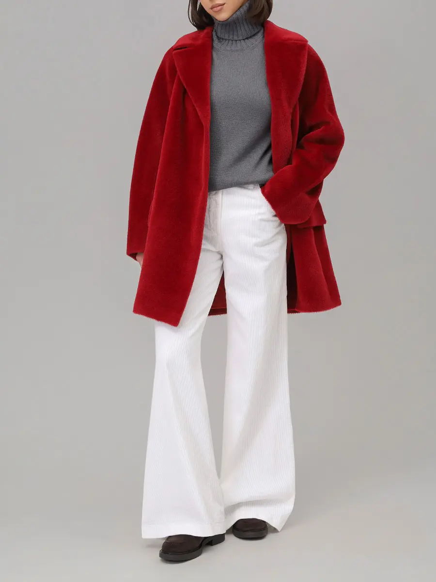 Пальто из сури альпака