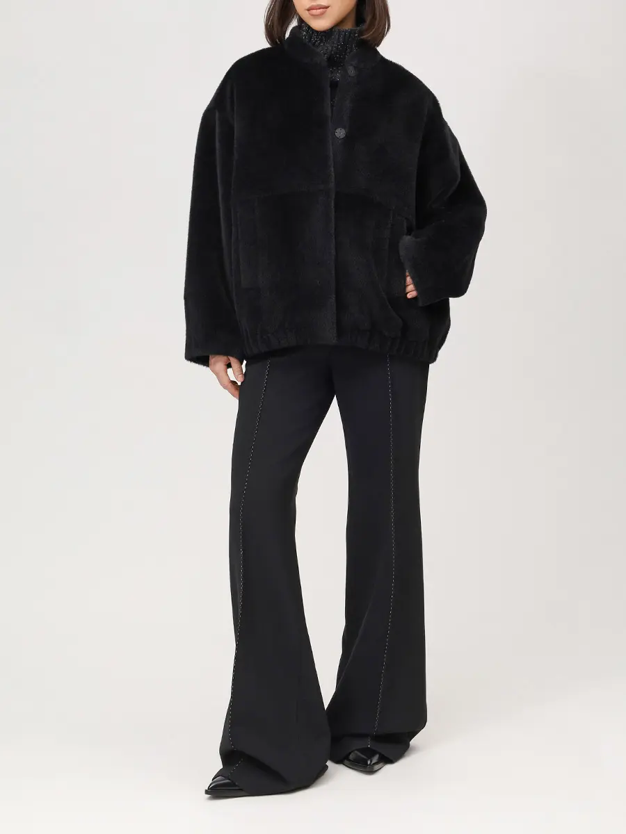 Пальто из сури альпака