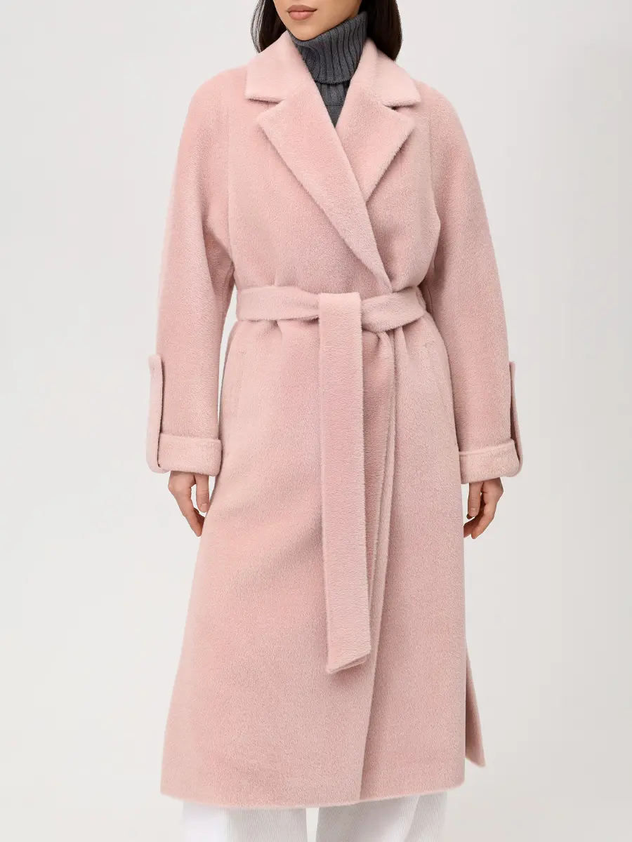 Пальто из шерсти альпака