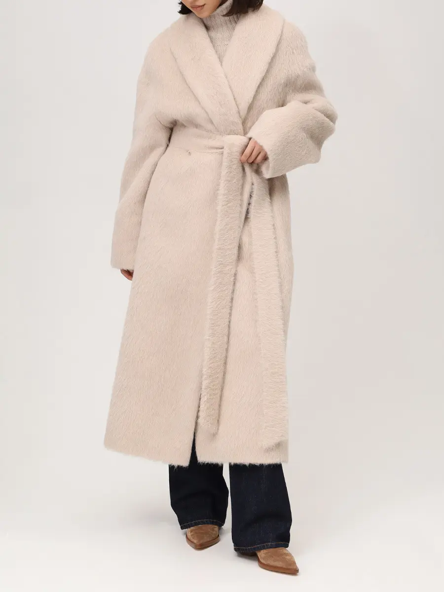 Пальто из сури альпака