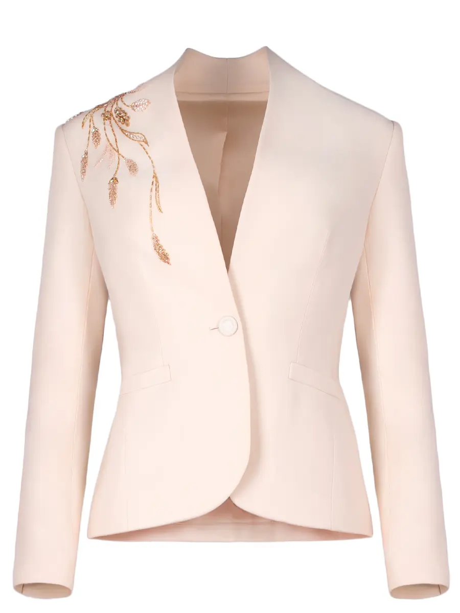 Жакет из шелка и шерсти